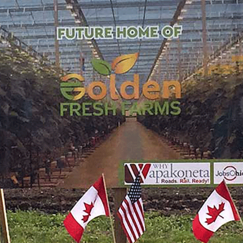 Golden Presh Farms sign